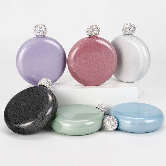 Crystal Lid Mini Flask